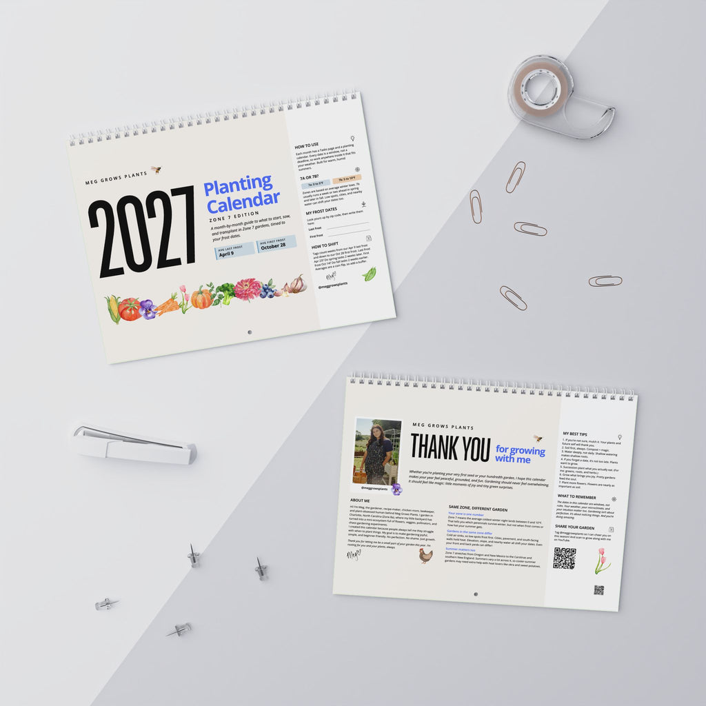 The 2027 Garden Planting Calendar (Zone 7) - Physical Calendar