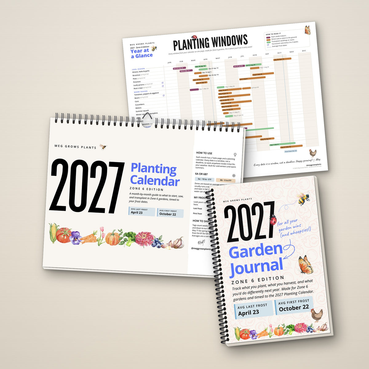 The 2027 Zone 6 Garden Bundle - Calendar + Journal