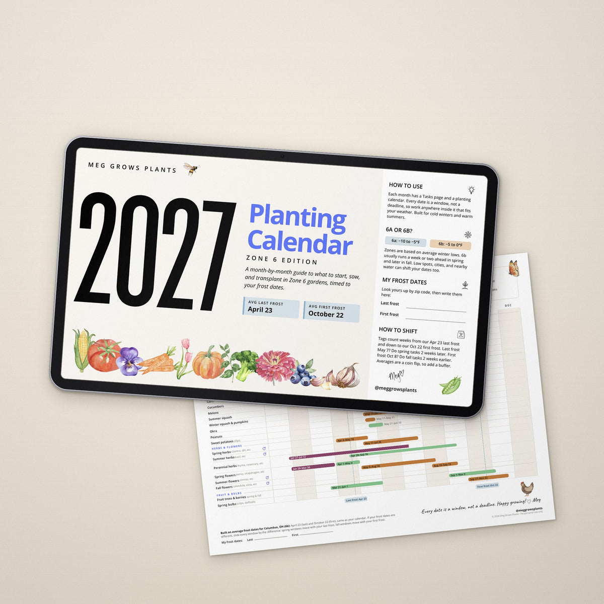 The 2027 Garden Planting Calendar (Zone 6) - Digital Download