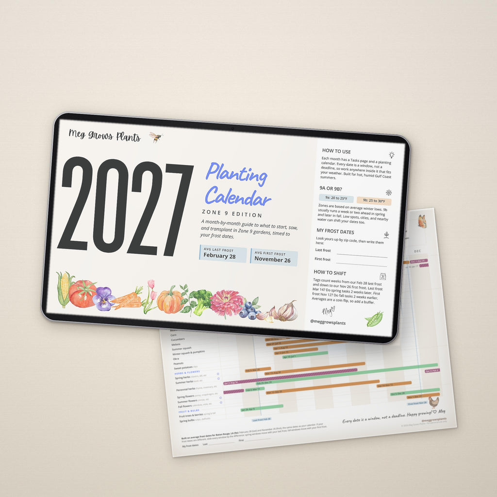 The 2027 Zone 9 Gulf Coast Garden Bundle - Digital Download + App