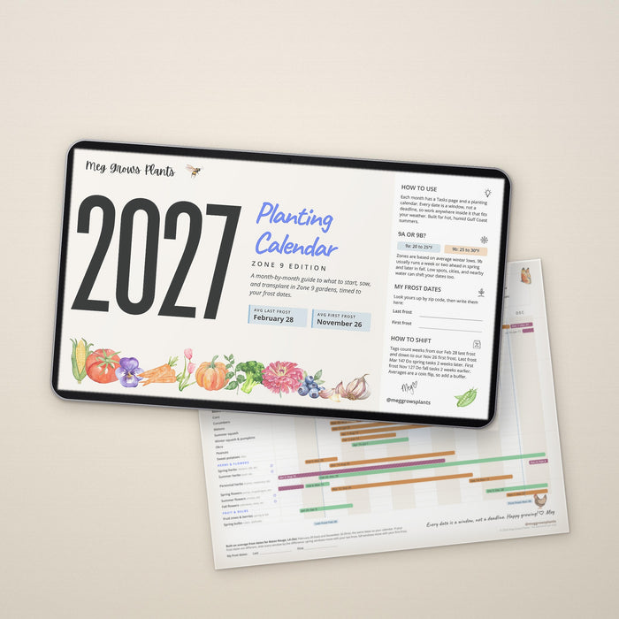 The 2027 Garden Planting Calendar (Zone 9 Gulf Coast) - Digital Download