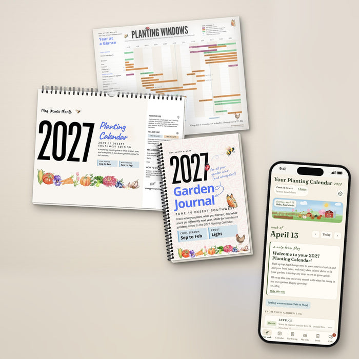 The 2027 Zone 10 Desert Southwest Garden Bundle - Calendar + Journal + App