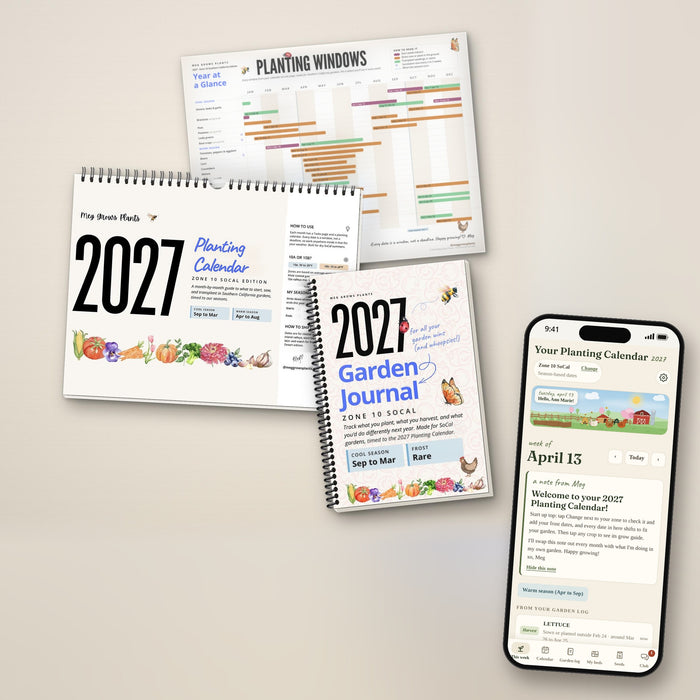 The 2027 Zone 10 Southern California Garden Bundle - Calendar + Journal + App