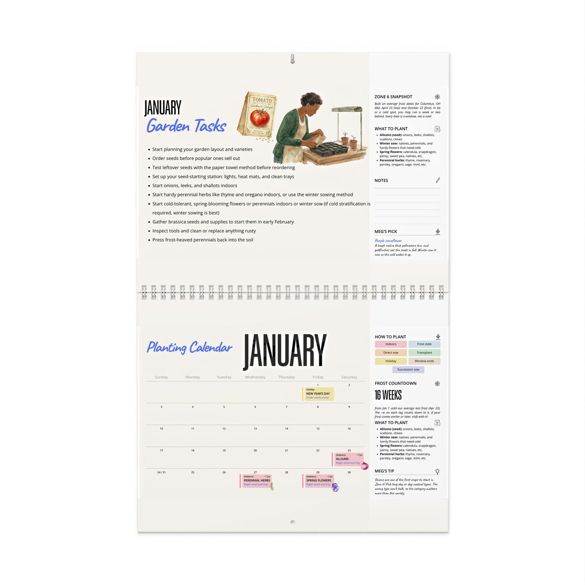 The 2027 Zone 6 Midwest & Northeast Garden Bundle - Calendar + App