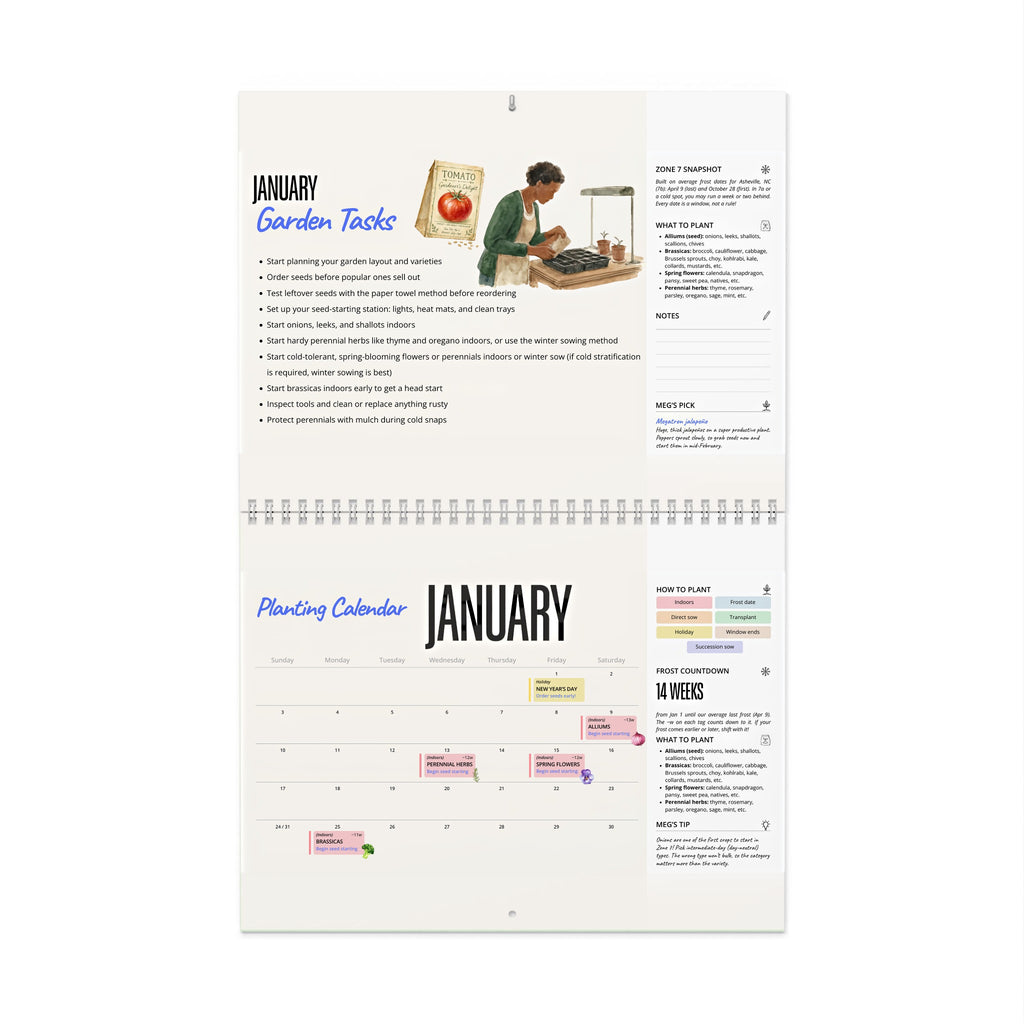 The 2027 Zone 7 Appalachia & Mid-Atlantic Garden Bundle - Calendar + App