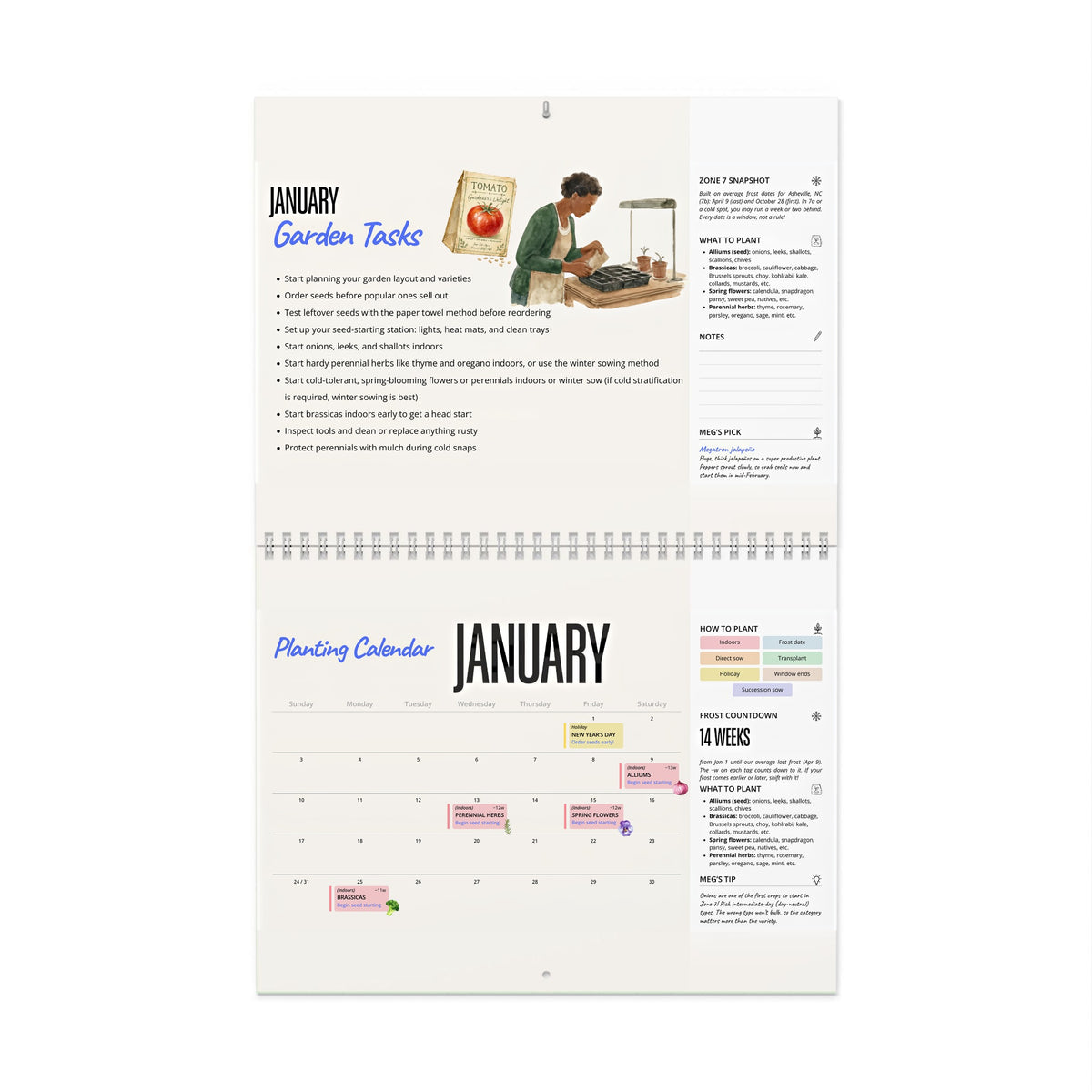 The 2027 Zone 7 Appalachia & Mid-Atlantic Garden Bundle - Calendar + App