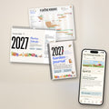2027 Zone 9 Garden Bundle: printed Planting Calendar, Garden Journal, the Year-at-a-Glance printable and the Planting Calendar App on a phone