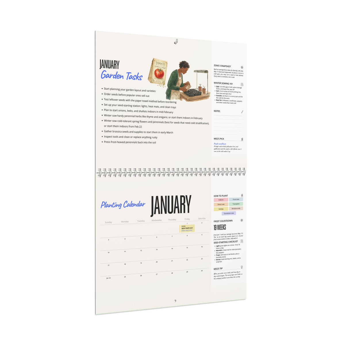 The 2027 Garden Planting Calendar (Zone 3) - Physical Calendar
